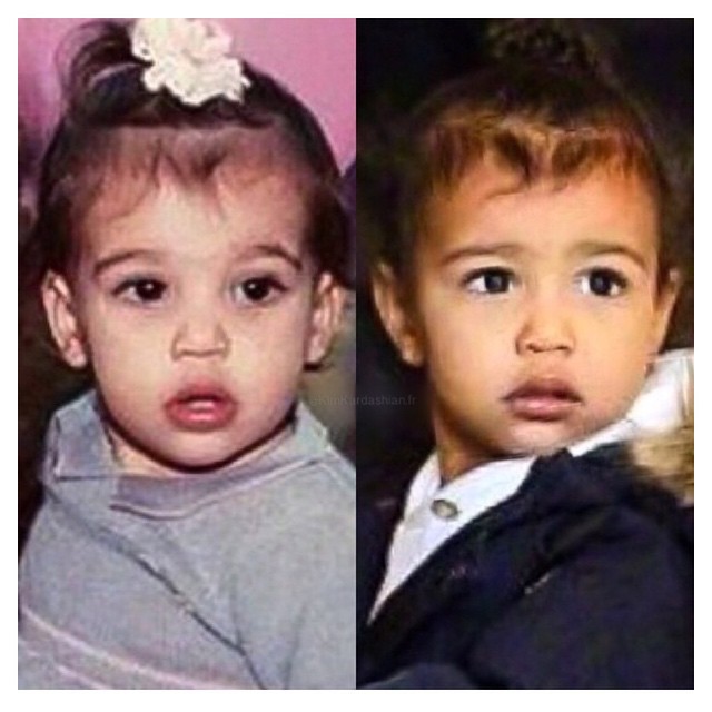 I love seeing these! This side by side of North & I at the same age! Thanks to w...