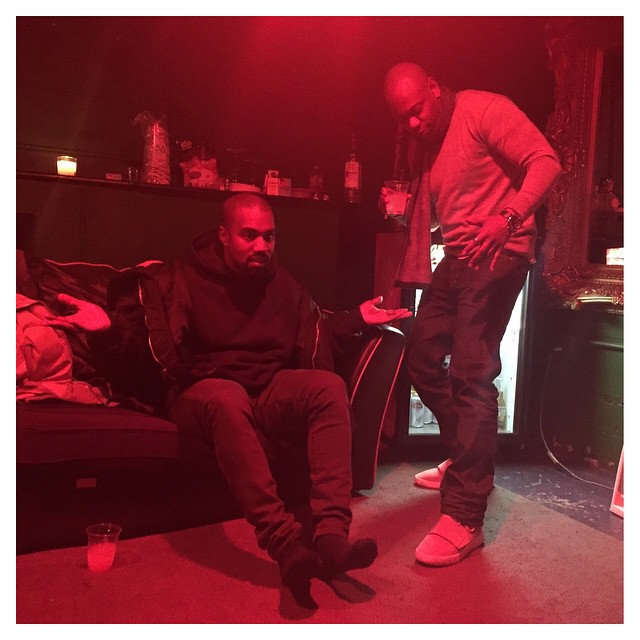 Kanye gave Dave the shoes off his feet #Yeezys...