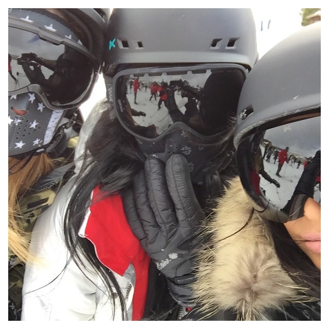 Skiing sisters  @khloekardashian @kyliejenner...