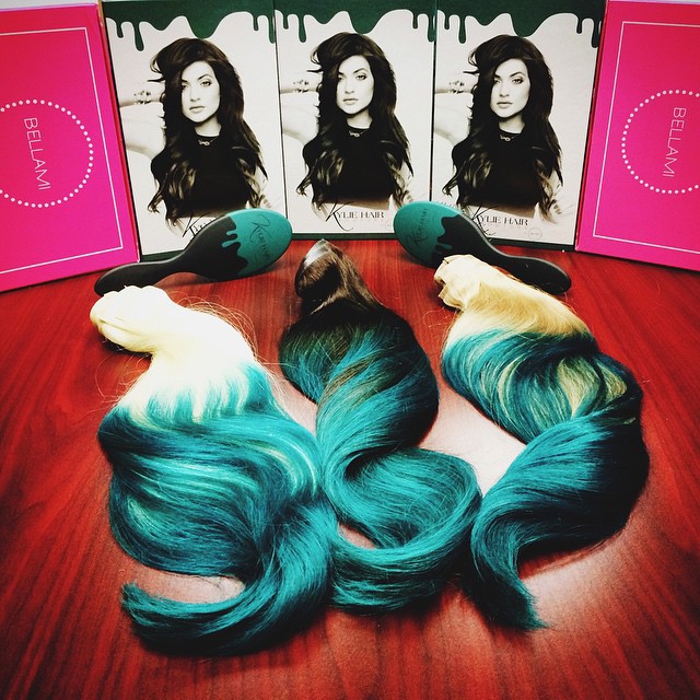 *NEW HAIR ALERT* 3 new teal ombré colors available in my #kyliehairkouture line ...