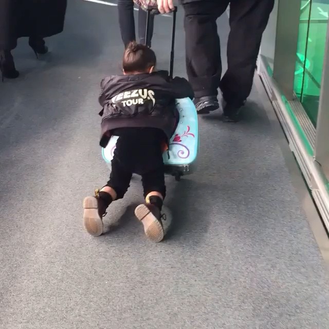 North really loves her frozen roller bag!! She is too funny! ...