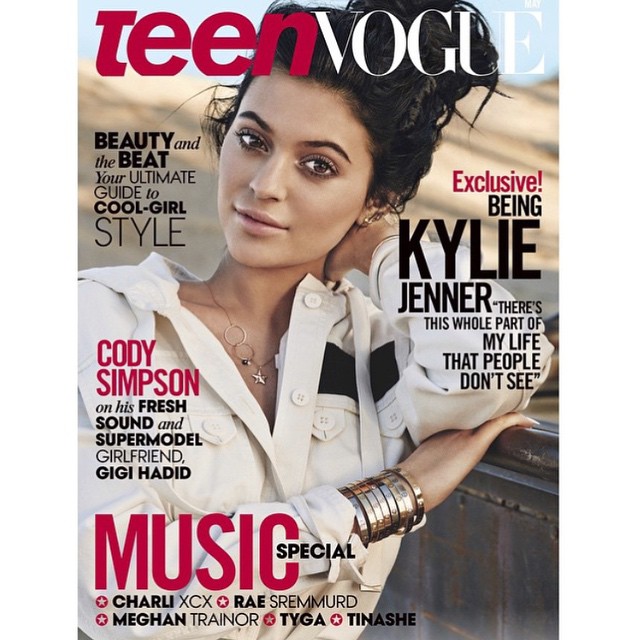 My little boo bear is breathtaking on the cover of Teen Vogue!!! @kyliejenner yo...