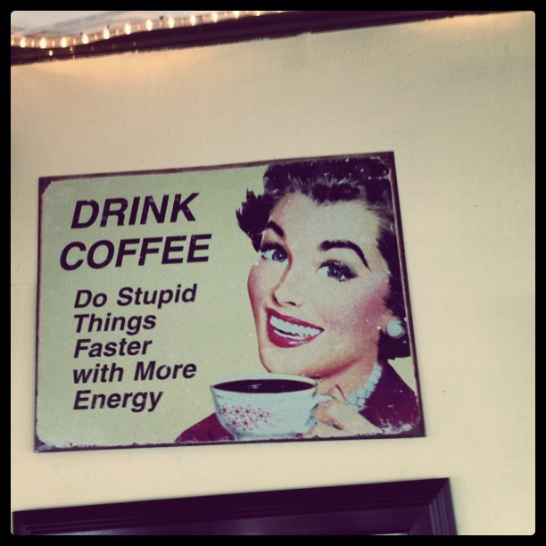 drink coffee:...
