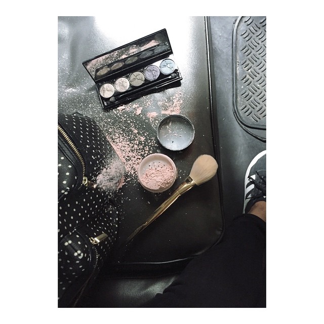 friends, this is why we don't do our makeup in a cab || #brakelights #stopandglo...