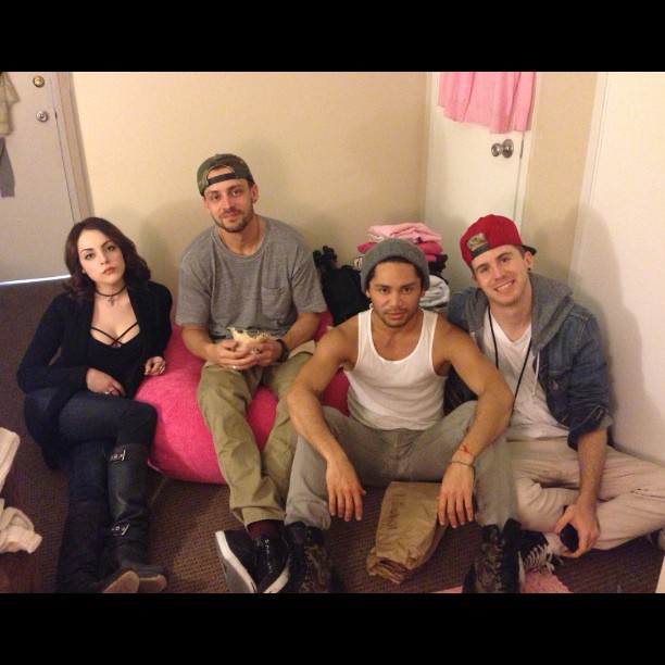 Party in my room @jonescrow @isaacboots @iamskot @lizgillz...