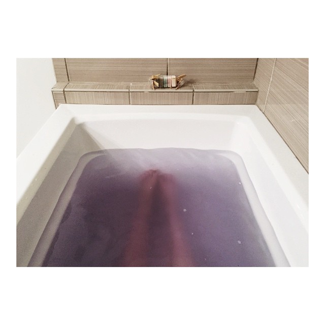 here's a thing about lavender hair || galaxy bath...