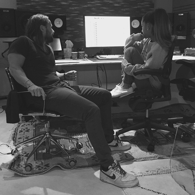 babes, i miss u / love u. been in the studio.
i'm.
so.
in love.
(wish i weren't ...