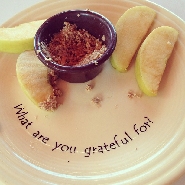 At the end of your lunch they ask you what you're grateful for... What's 1 thing...