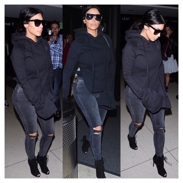 Airport vibes- Vetements sweatshirt, J Brand jeans, Tom Ford Boots...