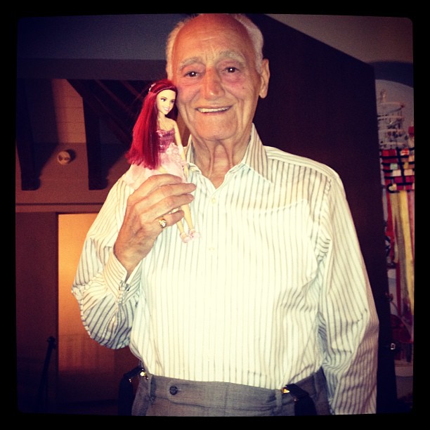 Grandpa and his Cat doll ...