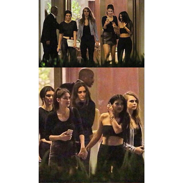 "Guys stop there's paps"...
