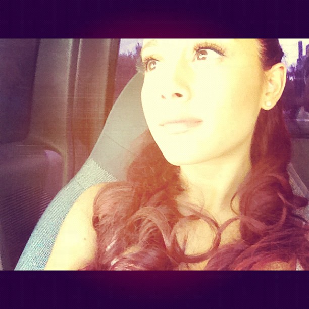 Bored in the car after the photo shoot today and the lighting was cool  #HiUguys...
