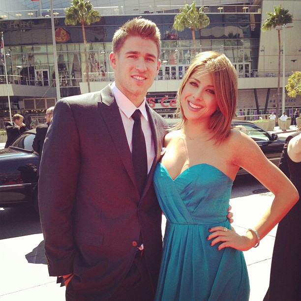 The cutest couple on the carpet @deemolition @daniellamonet @gaftonguy @ndrewgar...