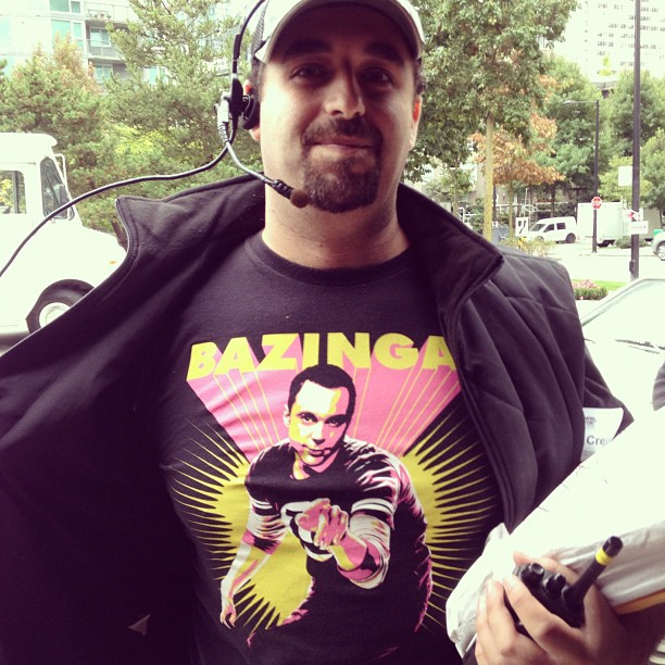 This is Shane our AD on the movie we're doing out here. How great is his shirt? ...