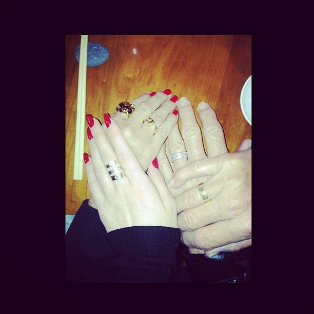Dinner with the parentals. #Cartier obsessed family. ...