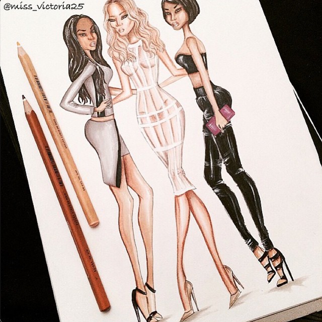 Thank you @miss_victoria25 for drawing me and my besties ...