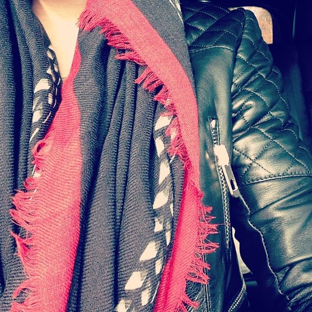 Wearing my favorite leather jacket today..:)...