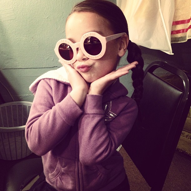 Sweet little Caitlyn stole my glasses ...