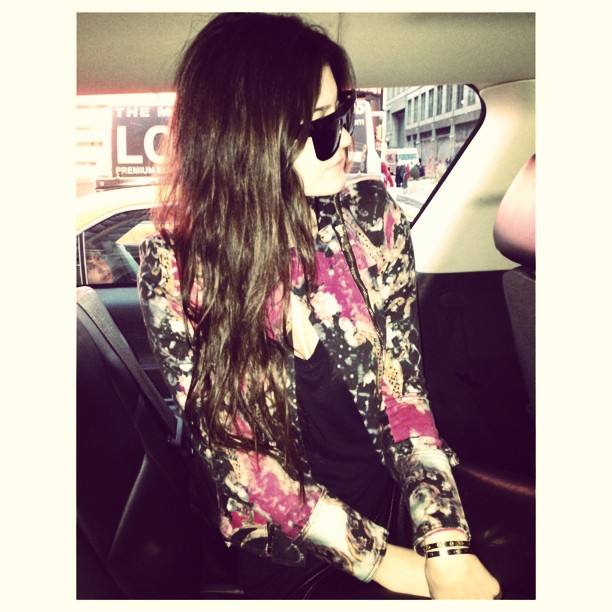 On my way to walk in the Red Dress fashion show #Balmain #Celine...