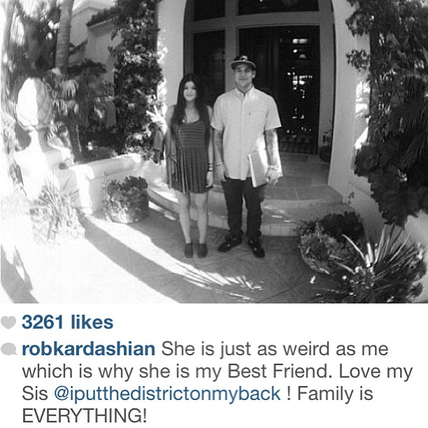 :') love you #bestfriend #brother @robkardashian...