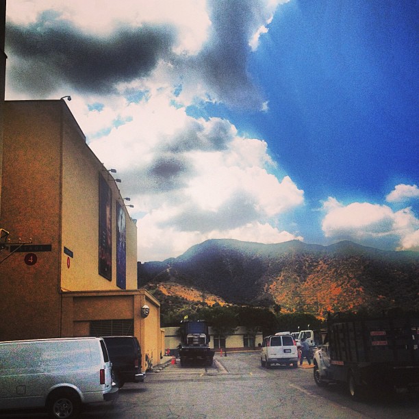 pretty day to shoot at the Burbank studio lot....