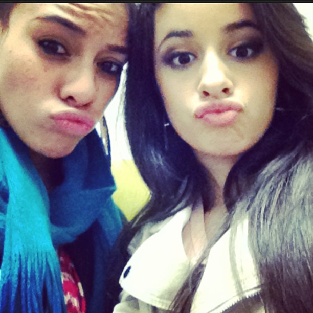 you take a picture with dinah,  you do the duck face thats just the way things a...
