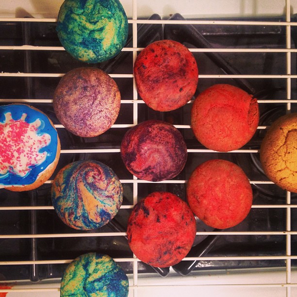Tie-dye cookie time. #Domestic #Baker #TheArts #Friendship #Fellowship #TheRings...