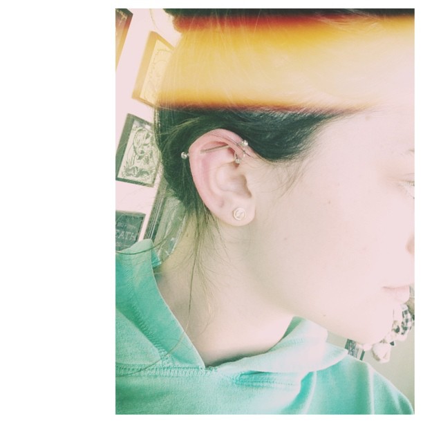 A little swollen but.. New piercing ...
