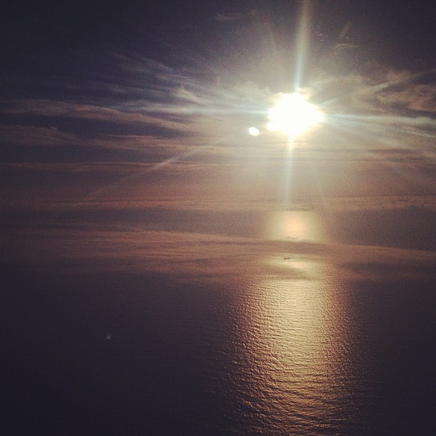 Waking up in the ocean's sky--...