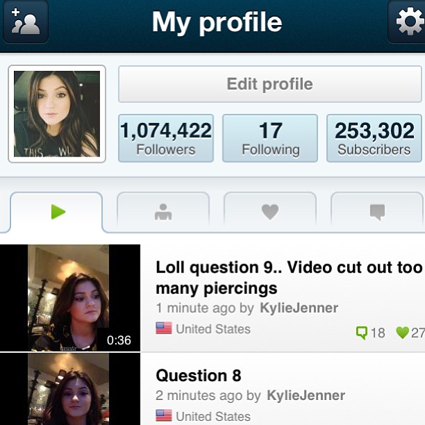 Get keek in the App Store and follow me!! @kyliejenner and subscribe...