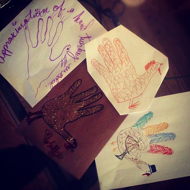 Hand turkeys, obviously....
