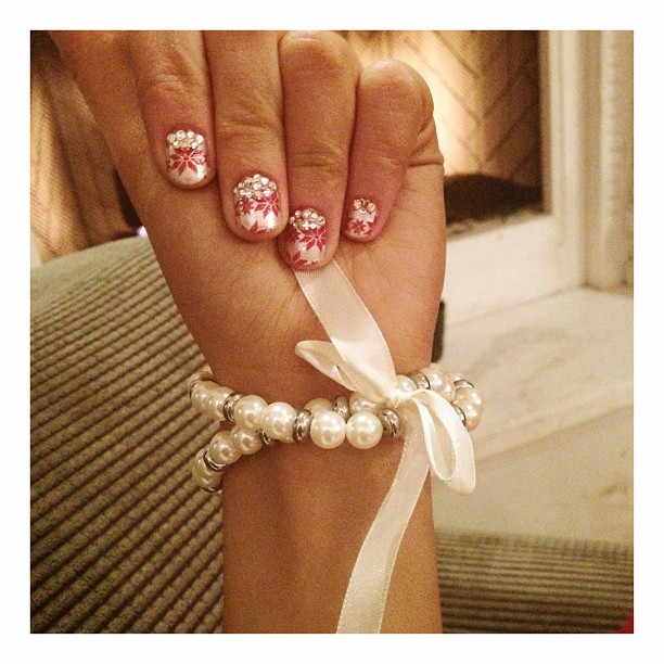 Christmas nails by @stephstonenails. Isn't she the greatest? ...