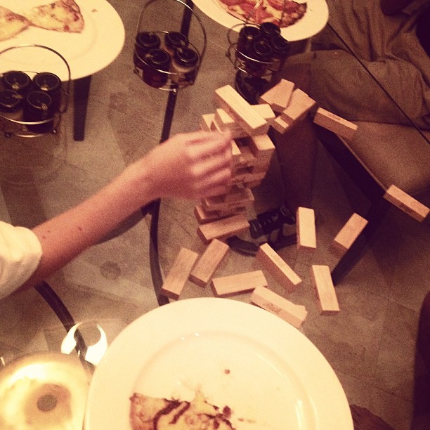 Pizza and precise plucking, party people. Vacation midnights....