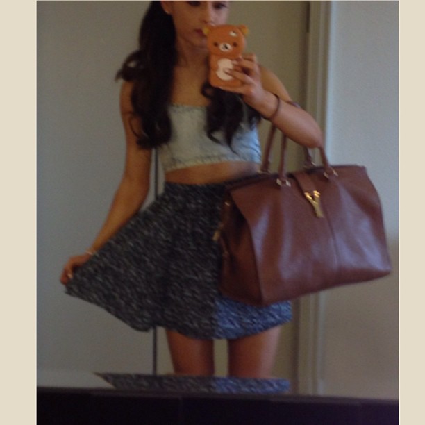 Worst quality pic but here's what I wore to the first radio station in Tampa. Hi...
