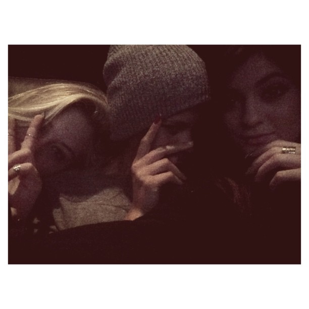 movie snuggles.. @iputtheindustryonmyback @sofiarichie1 and @jordynwoods at hear...