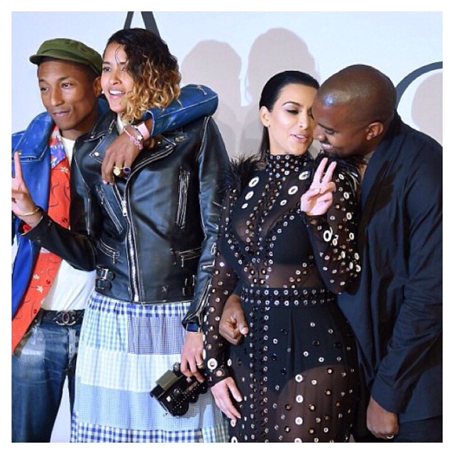 Shout out to Pharrell & Helen who saved my life last night! LOL After the awards...
