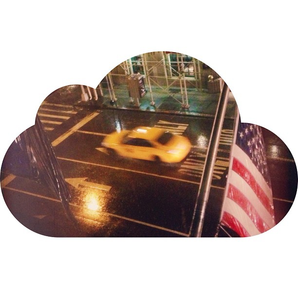 rainy New York City midnight;...