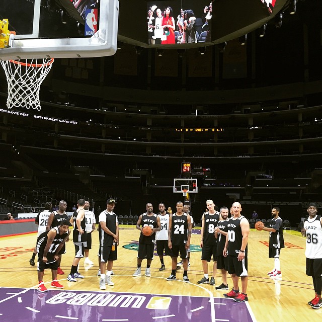 Kim rented out staples bitch!!! Him and his boys are going to ball!!!! Happy bir...