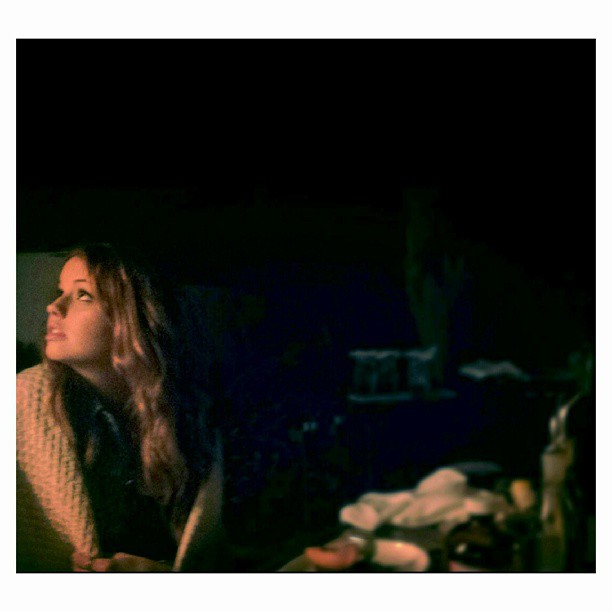 Dinner by firelight. How could I not adore a restaurant that'll make italian com...
