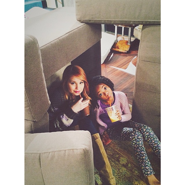 this is us sipping [coffee/a smoothie] in the pillow fort. the behind-the-scenes...
