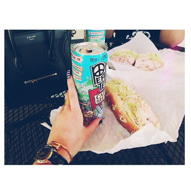 Lunch earlier with my dime @jordynwoods...