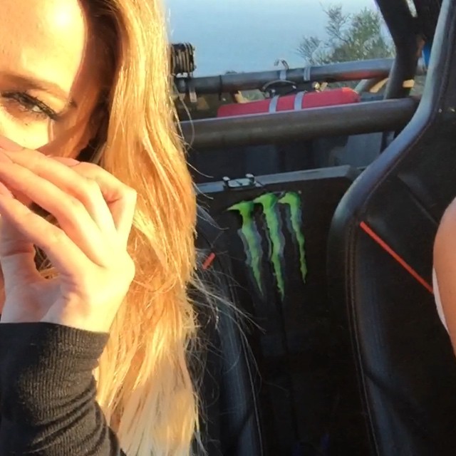 If you hang with the Jenner's you can't show them fear!!! lol ...
