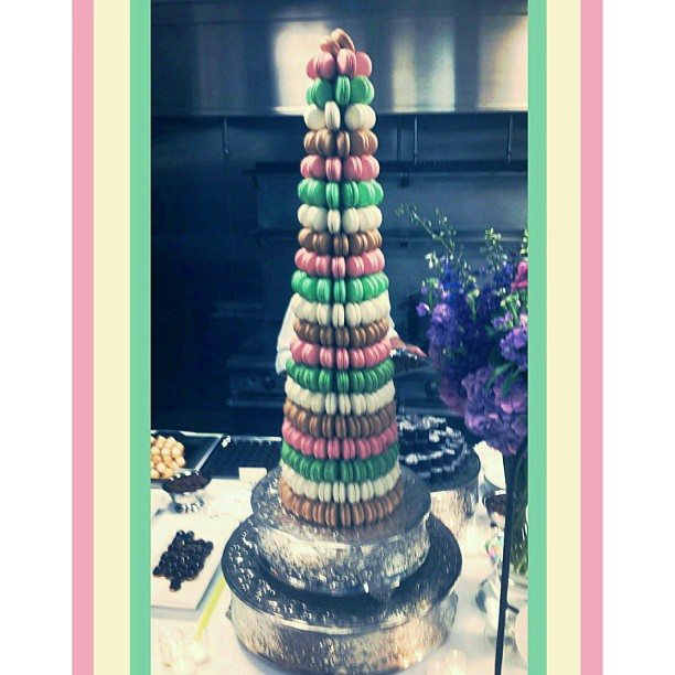 The only thing better than #macarons, is a TOWER of #macarons....