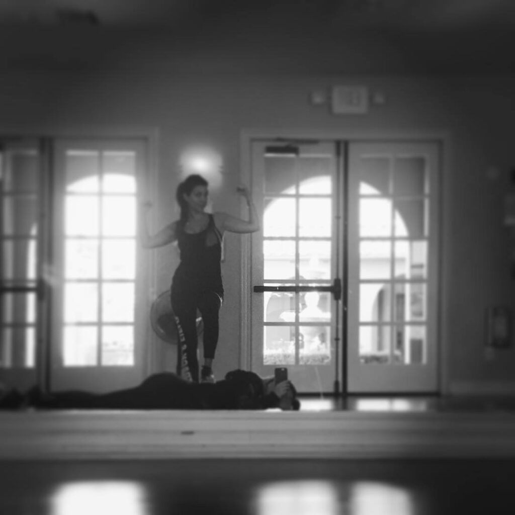 Gym road kill!!! @kourtneykardash wins!!! Our workout was so intense, I almost t...