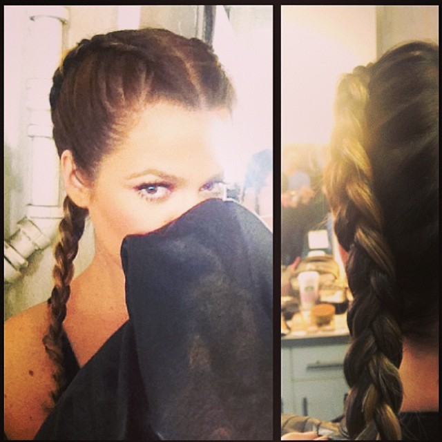 I was so bitchy today @jenatkinhair gave me "eye of the tiger" braids.  I'm read...