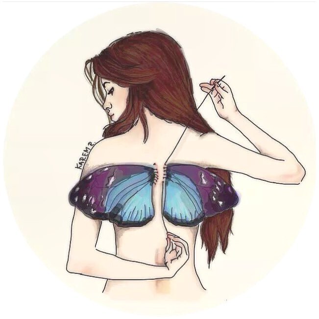 and these wings i made out of thin air and these wings i stitched on my back and...