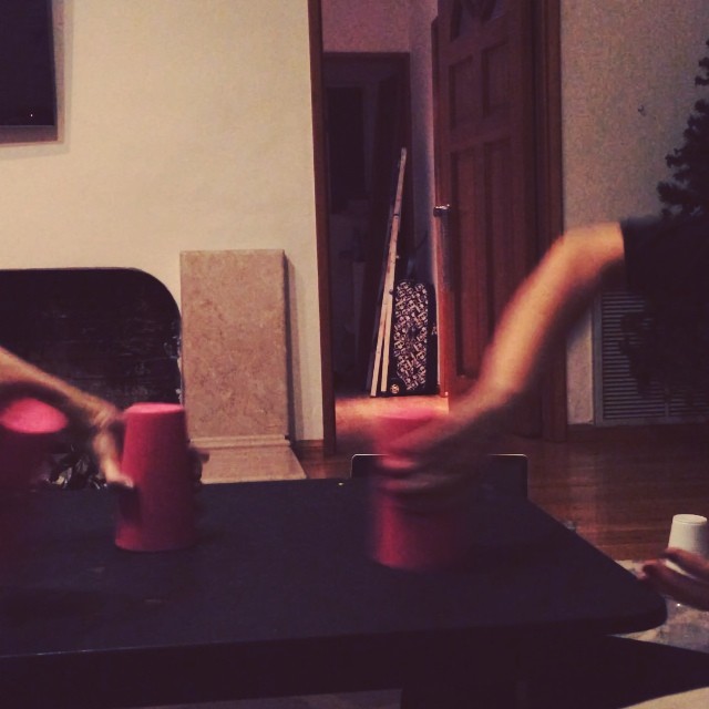 cup riffs; clearly very cool people on a #saturday night...