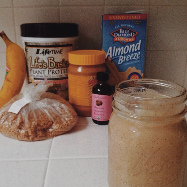 vegan protein smoothie in my belly. #IMadeDinner #adult...