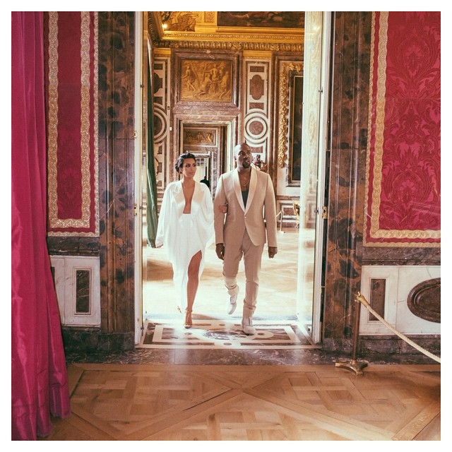 Stepping into Versailles both in Margiela...