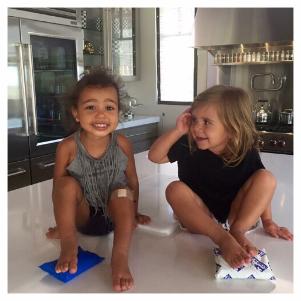 These wild ladies always help each other when they have boo boo's! #BFF'S #Happy...